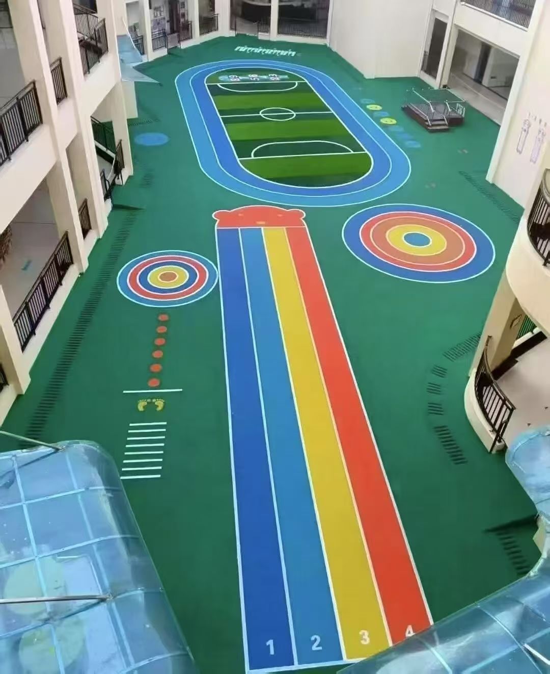咸阳市幼儿园塑胶跑道足球场人造草坪 - 一站式服务